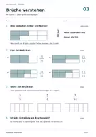 Vorschau - Arbeitsblätter - Brüche kürzen & erweitern | 10 AB | 5–6 - Seite 1