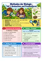 Vorschau - Arbeitsblätter - Methoden Biologie, Mikroskopieren - Biologie Klasse 5-6, Vertretungsstunde - Seite 1