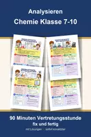Vorschau - Arbeitsblätter - Analysieren, Auswerten - Chemie Klasse 7-10, Fachmethoden Vertretungsstunde - Deckblatt