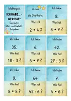 Vorschau - Spiele - Mathespiel: Ich habe, wer hat? Mal- und geteilt - Seite 2