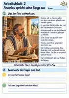 Vorschau - Arbeitsblätter - Ananias hilft Saulus | Religion Klasse 4 Arbeitsblätter | Evangelische Religionslehre | 10 Arbeitsblätter als PDF - Seite 2