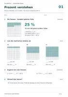 Vorschau - Arbeitsblätter - Prozentrechnung verstehen | 10 AB | 6–7 - Seite 1