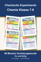 Vorschau - Arbeitsblätter - Chemische Experimente, Flammenfärbung - Chemie Klasse 7-8, Vertretungsstunde - Deckblatt