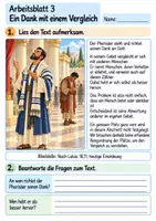 Vorschau - Arbeitsblätter - Jesus erzählt vom Pharisäer und Zöllner | Religion Klasse 4 Arbeitsblätter | Evangelische Religionslehre | 10 Arbeitsblätter als PDF - Seite 3