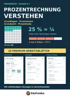Vorschau - Arbeitsblätter - Prozentrechnung verstehen | 10 AB | 6–7 - Deckblatt