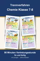 Vorschau - Arbeitsblätter - Trennverfahren, Chromatografie - Chemie Klasse 7-8, Vertretungsstunde + Übungen - Deckblatt