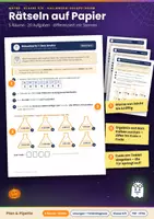 Vorschau - Arbeitsblätter - Das Geisterlabor: Escape Room Halloween Mathe Klasse 5/6 - Rätselkarten + digitale Code-Eingabe | große Zahlen, schriftlich rechnen, Rechenregeln, Größen - Seite 2