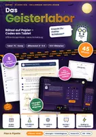 Vorschau - Arbeitsblätter - Das Geisterlabor: Escape Room Halloween Mathe Klasse 5/6 - Rätselkarten + digitale Code-Eingabe | große Zahlen, schriftlich rechnen, Rechenregeln, Größen - Deckblatt