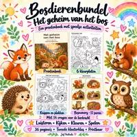 Voorbeeld - Prentenboek: Het geheim van het bos. Bosdierenbundel 2KK - Voorblad