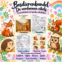 Voorbeeld - Prentenboek: De verdwenen eikels. Bosdierenbundel 3KK - Voorblad