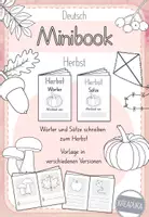 Vorschau - Arbeitsblätter - Minibook Herbst - 1. Klasse & 2. Klasse - Wörter schreiben - Sätze schreiben - Deckblatt