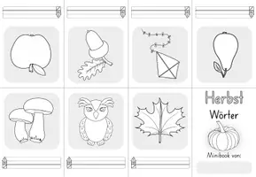 Vorschau - Arbeitsblätter - Minibook Herbst - 1. Klasse & 2. Klasse - Wörter schreiben - Sätze schreiben - Seite 3