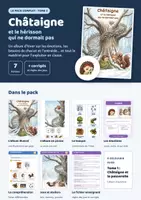 Aperçu - Feuilles d'exercices - Pack Chataigne 2 : Le hérisson qui ne dormait pas (TDAH, émotions) - Page de couverture