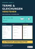 Vorschau - Arbeitsblätter - Terme & Gleichungen verstehen | 10 AB | 7–8 - Deckblatt