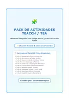 Vista previa - Refuerzo / NEE / Materiales de apoyo - PACK TEA: 10 Fichas Adaptadas | Apoyo Visual y Rutinas - página 1