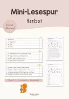 Vorschau - Arbeitsblätter - Freebie: Mini-Lesespur Herbst | dreifach differenziert | Klasse 2 - Deckblatt