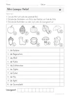 Vorschau - Arbeitsblätter - Freebie: Mini-Lesespur Herbst | dreifach differenziert | Klasse 2 - Seite 2