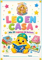 Vista previa - Refuerzo / NEE / Materiales de apoyo - 🎁GRATIS Leo en casa con Estrellín 30 cupones de lectura en letra ligada - Portada