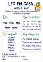 Vista previa - Refuerzo / NEE / Materiales de apoyo - 🎁GRATIS Leo en casa con Estrellín 30 cupones de lectura en letra ligada - página 3