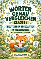 Vorschau - Arbeitsblätter - Wörter genau vergleichen Klasse 1 – Tierfreunde | Deutsch Klasse 1 | 10 Arbeitsblätter als PDF - Deckblatt
