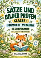 Vorschau - Arbeitsblätter - Sätze und Bilder prüfen Klasse 1 – Tierfreunde | Deutsch Klasse 1 | 10 Arbeitsblätter als PDF - Deckblatt