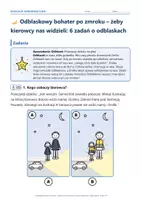 zapowiedź - 🌙 Odblaskowy bohater po zmroku – żeby kierowcy nas widzieli: 6 zadań o odblaskach - obwoluta