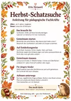 Vorschau - Arbeitsblätter - Herbst-Schatzsuche für die Kita – Suchkarte mit Anleitung ab 3 Jahren - Seite 1