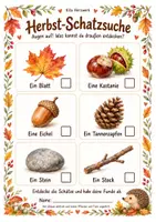Vorschau - Arbeitsblätter - Herbst-Schatzsuche für die Kita – Suchkarte mit Anleitung ab 3 Jahren - Seite 2