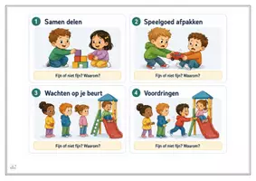 Voorbeeld - Kaartjes kleuters praten over wat fijn is en niet fijn - Pagina 2