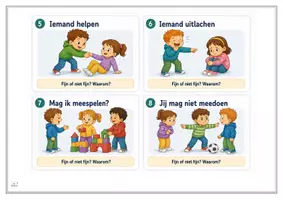 Voorbeeld - Kaartjes kleuters praten over wat fijn is en niet fijn - Pagina 3