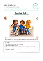 Vorschau - Arbeitsblätter - Lesemagie_200_magische_Wörter_Inklusion_Ben_ist_dabei - Seite 1