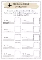 Vorschau - Arbeitsblätter - Rechenspaziergang zu Halloween: Subtraktion im ZR 10 - zweifach differenziert - Mathe 1. Klasse - Seite 3