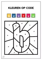 Voorbeeld - Kleuren op code – leesletters A-Z - Pagina 2