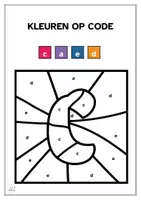 Voorbeeld - Kleuren op code – leesletters A-Z - Pagina 3