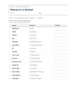 Vista previa - Hojas de trabajo - Places in a School – Vocabulario temático de inglés 5º Primaria - página 1