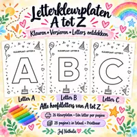 Voorbeeld - Leuke kleurplaten drukletters - Voorblad