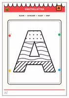 Voorbeeld - Knutselletters A-Z knip plak kleur kleef - Pagina 2