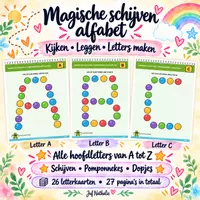 Voorbeeld - Magische schijven alfabet A-Z – 26 letterplaten - Voorblad