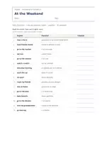 Vista previa - Hojas de trabajo - At the Weekend – Vocabulario temático de inglés 5º Primaria - página 1