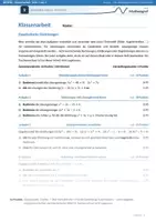 Vorschau - Test - Quadratische Gleichungen (Kl. 9) – Klassenarbeit mit Bewertung und Vorbereitung - Seite 2