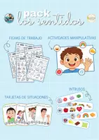 Vista previa - Hojas de trabajo - PACK LOS SENTIDOS - Portada