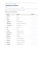 Vista previa - Hojas de trabajo - Getting to School – Vocabulario temático de inglés 5º Primaria - página 1