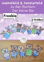 Vorschau - Mal- und Bastelvorlagen - Fensterbilder Ausmalbilder Bären zum Erstlesebuch Freebie - Deckblatt