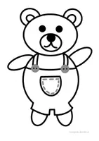 Vorschau - Mal- und Bastelvorlagen - Fensterbilder Ausmalbilder Bären zum Erstlesebuch Freebie - Seite 3
