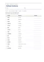 Vista previa - Hojas de trabajo - School Actions – Vocabulario temático de inglés 6º Primaria - página 1