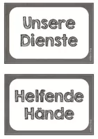 Vorschau - Bildkarten - Klassendienste Aushang Tafeloptik - Seite 1