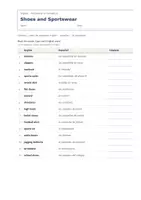Vista previa - Hojas de trabajo - Shoes and Sportswear – Vocabulario temático de inglés 6º Primaria - página 1