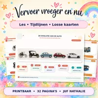 Voorbeeld - Vervoersmiddelen vroeger en nu voor kleuters - Voorblad