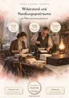 Vorschau - Unterrichtsreihen - Widerstand im Nationalsozialismus – Große Geschichts-Lernwerkstatt | Weiße Rose, Sophie Scholl, Georg Elser, Stauffenberg & 20. Juli 1944 | Biografien, Quellenarbeit, Arbeitsblätter & Lösungen - Deckblatt