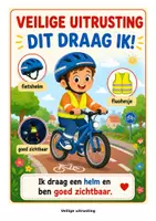 Voorbeeld - Kleurrijke praatplaten over veilig fietsen - Pagina 1